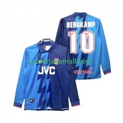 Miehet Arsenal Bergkamp 10 Retro 1995 1996 Pitkähihainen Fanipaita ,Vieras