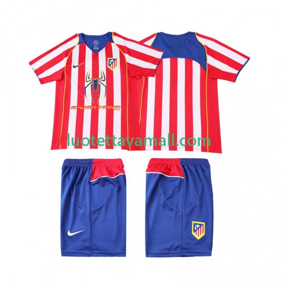 Lapset Atlético Madrid Retro 2004 2005 Lyhythihainen Fanipaita ,Koti