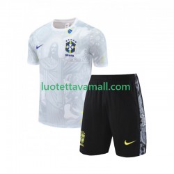 Lapset Brasilia JESUS Football Shirts 2024-2025 Valkoinen Lyhythihainen ,Koti
