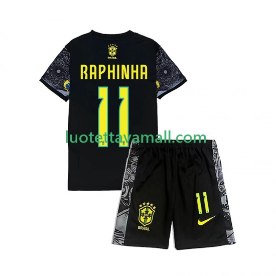Lapset Brasilia RAPHINHA 11 Cheist the Redeemer Football Shirts 2024 Lyhythihainen ,Koti