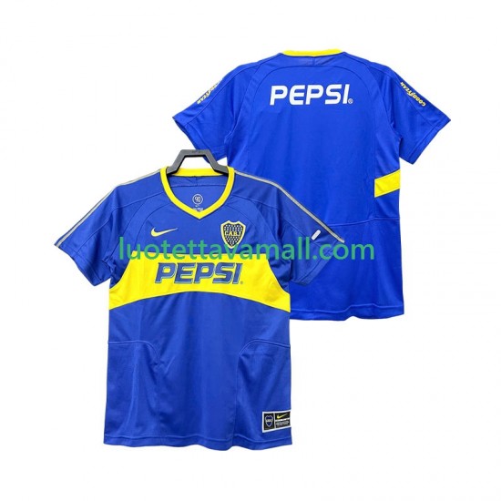 Miehet CA Boca Juniors Retro 2003 2004 Lyhythihainen Fanipaita ,Koti