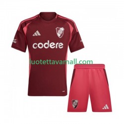 Lapset CA River Plate 2024-2025 Lyhythihainen Fanipaita ,Vieras