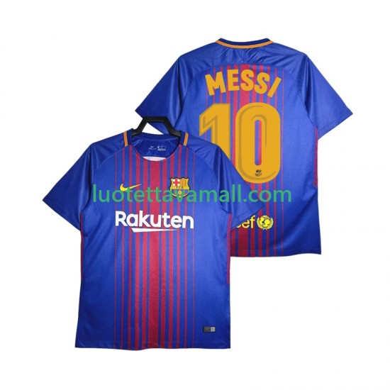 Miehet FC Barcelona Lionel Messi 10 Retro 2017-2018 Lyhythihainen Fanipaita ,Koti