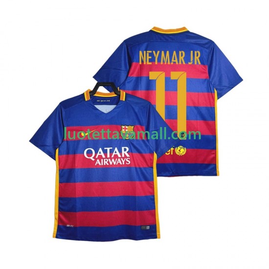 Miehet FC Barcelona Neymar JR 11 Retro 2015-2016 Lyhythihainen Fanipaita ,Koti