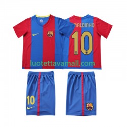 Lapset FC Barcelona RONALDINHO 10 Retro 2006 2007 Lyhythihainen Fanipaita ,Koti