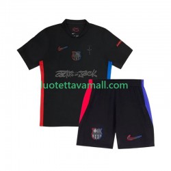 Lapset FC Barcelona TRAVIS SCOTT 2024-2025 Lyhythihainen Fanipaita ,Vieras