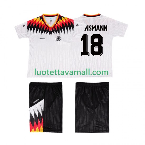 Lapset Saksa KLINSMANN 18 Retro 1994 Lyhythihainen Fanipaita ,Koti