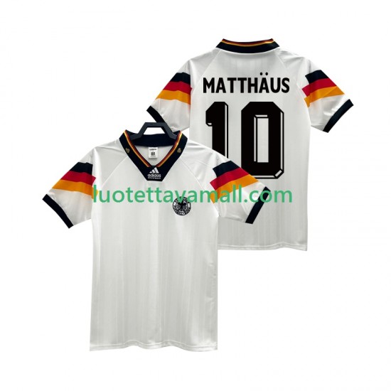 Miehet Saksa MATTHAUS 10 Retro 1992 Lyhythihainen Fanipaita ,Koti