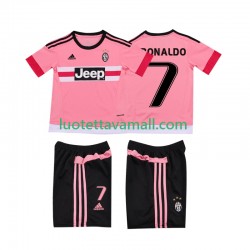 Lapset Juventus Cristiano RONALDO 7 Retro 2015 2016 Lyhythihainen Fanipaita ,Vieras