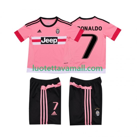 Lapset Juventus Cristiano RONALDO 7 Retro 2015 2016 Lyhythihainen Fanipaita ,Vieras