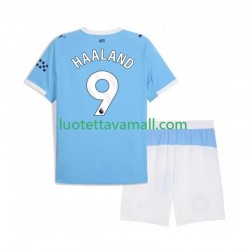 Lapset Manchester City Erling Haaland 9 2025-2026 Lyhythihainen Fanipaita ,Koti