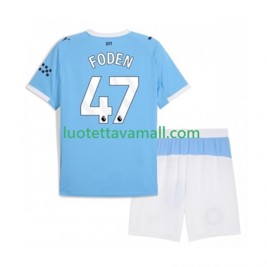 Lapset Manchester City Phil Foden 47 2025-2026 Lyhythihainen Fanipaita ,Koti