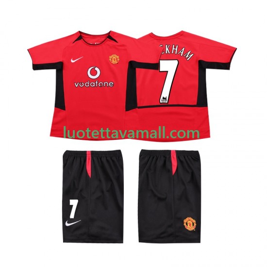 Lapset Manchester United BECKHAM 7 Retro 2002 2004 Lyhythihainen Fanipaita ,Koti