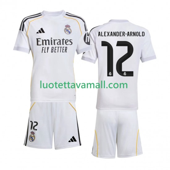 Lapset Real Madrid Alexander-Arnold 12 2025-2026 Lyhythihainen Fanipaita ,Koti