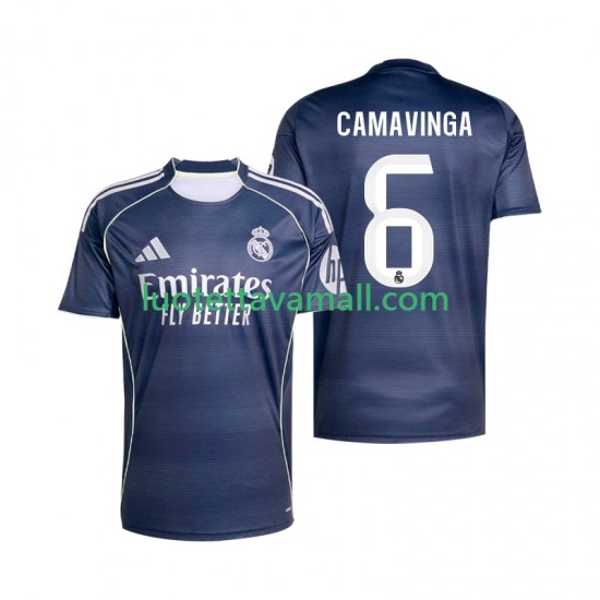 Miehet Real Madrid Camavinga 6 2025-2026 Lyhythihainen Fanipaita ,Vieras