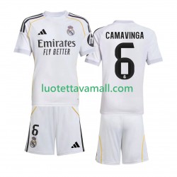 Lapset Real Madrid Camavinga 6 2025-2026 Lyhythihainen Fanipaita ,Koti
