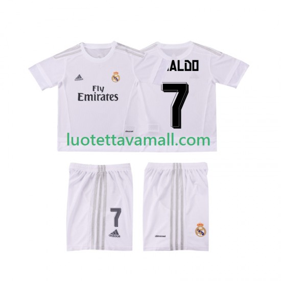 Lapset Real Madrid Cristiano Ronaldo 7 Retro 2015 2016 Lyhythihainen Fanipaita ,Koti