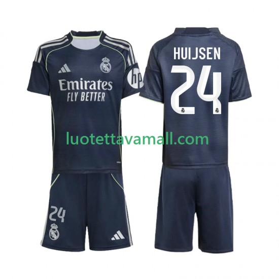 Lapset Real Madrid Huijsen 24 2025-2026 Lyhythihainen Fanipaita ,Vieras