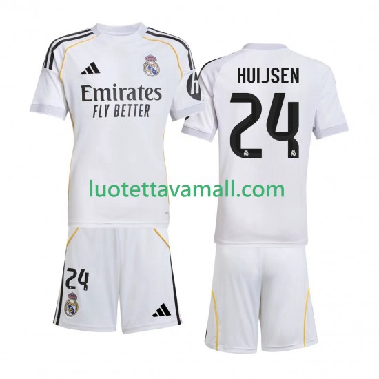 Lapset Real Madrid Huijsen 24 2025-2026 Lyhythihainen Fanipaita ,Koti