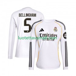 Miehet Real Madrid Jude Bellingham 5 2025-2026 Pitkähihainen Fanipaita ,Koti