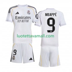 Lapset Real Madrid Kylian Mbappe 9 2025-2026 Lyhythihainen Fanipaita ,Koti