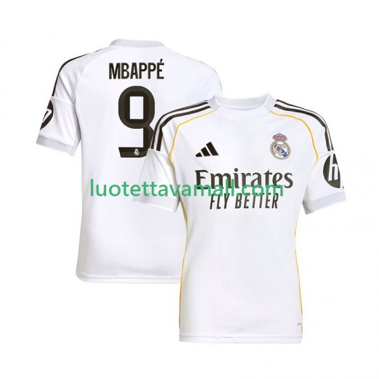 Miehet Real Madrid Kylian Mbappe 9 2025-2026 Lyhythihainen Fanipaita ,Koti