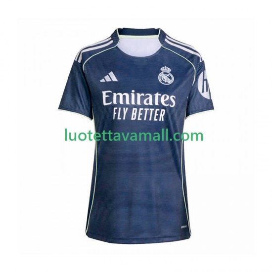 Naiset Real Madrid 2025-2026 Lyhythihainen Fanipaita ,Vieras