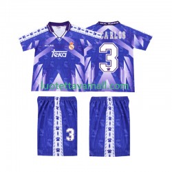 Lapset Real Madrid R CARLOS 3 Retro 1996-1997 Lyhythihainen Fanipaita ,Vieras