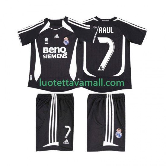 Lapset Real Madrid RAUL 7 Retro 2006 2007 Lyhythihainen Fanipaita ,Vieras