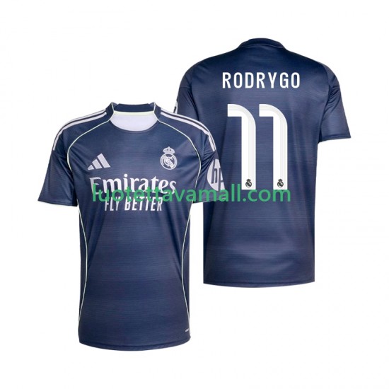 Miehet Real Madrid Rodrygo 11 2025-2026 Lyhythihainen Fanipaita ,Vieras
