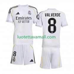 Lapset Real Madrid Valverde 8 2025-2026 Lyhythihainen Fanipaita ,Koti