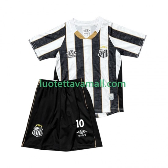 Lapset Santos FC Neymar JR 10 2025-2026 Lyhythihainen Fanipaita ,Vieras