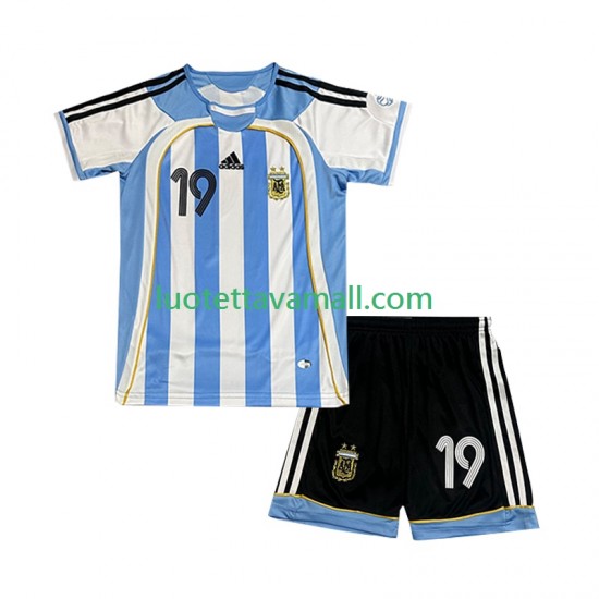 Lapset Argentiina Lionel Messi 19 Retro 2006 Lyhythihainen Fanipaita ,Koti