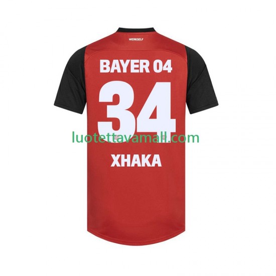 Miehet Bayer 04 Leverkusen XHAKA 34 2024-2025 Lyhythihainen Fanipaita ,Koti