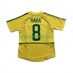Miehet Brasilia KAKA 8 Retro 2002 Lyhythihainen Fanipaita ,Koti