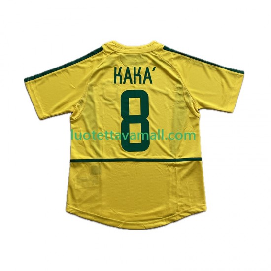 Miehet Brasilia KAKA 8 Retro 2002 Lyhythihainen Fanipaita ,Koti