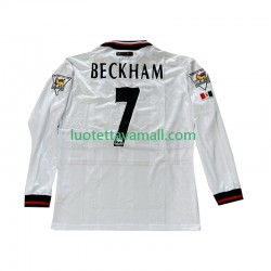 Miehet Manchester United Beckham 7 Retro 1998-1999 Pitkähihainen Fanipaita ,Vieras