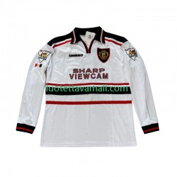 Miehet Manchester United Beckham 7 Retro 1998-1999 Pitkähihainen Fanipaita ,Vieras