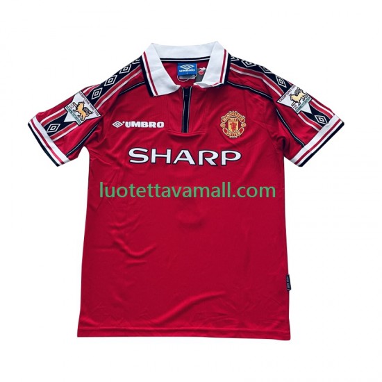 Miehet Manchester United Beckham 7 Retro 1998-1999 Lyhythihainen Fanipaita ,Koti