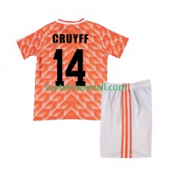 Lapset Alankomaat Cruyff 14 Retro 1988 Lyhythihainen Fanipaita ,Koti