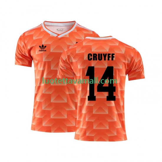 Miehet Alankomaat Cruyff 14 Retro 1988 Lyhythihainen Fanipaita ,Koti
