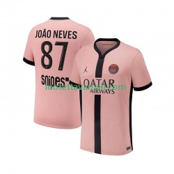 Miehet Paris Saint-Germain Joao Neves 87 2024-2025 Lyhythihainen Fanipaita ,Kolmas