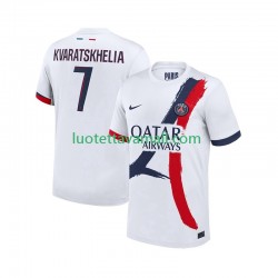 Miehet Paris Saint-Germain Khvicha Kvaratskhelia 7 2024-2025 Lyhythihainen Fanipaita ,Vieras