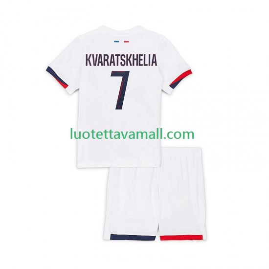 Lapset Paris Saint-Germain Khvicha Kvaratskhelia 7 2024-2025 Lyhythihainen Fanipaita ,Vieras