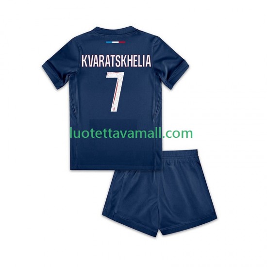 Lapset Paris Saint-Germain Khvicha Kvaratskhelia 7 2024-2025 Lyhythihainen Fanipaita ,Koti