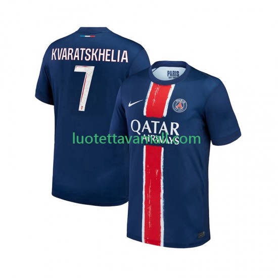 Miehet Paris Saint-Germain Khvicha Kvaratskhelia 7 2024-2025 Lyhythihainen Fanipaita ,Koti