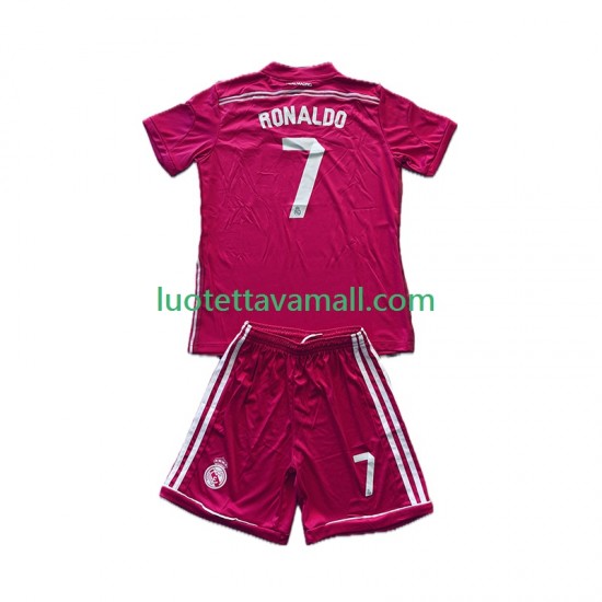 Lapset Real Madrid Cristiano Ronaldo 7 Retro 2014-2015 Lyhythihainen Fanipaita ,Vieras