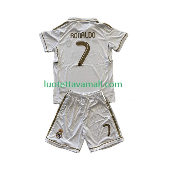 Lapset Real Madrid Cristiano Ronaldo 7 Retro 2011-2012 Lyhythihainen Fanipaita ,Koti