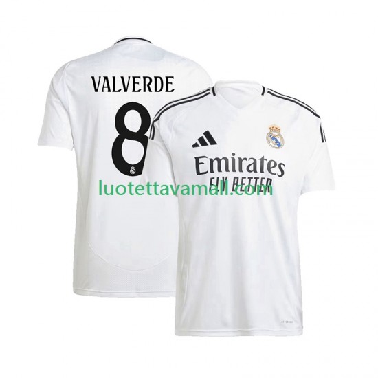 Miehet Real Madrid Federico Valverde 8 2024-2025 Lyhythihainen Fanipaita ,Koti