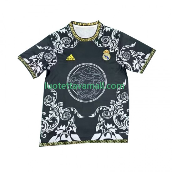 Miehet Real Madrid Versace Edition 2024-2025 Musta Lyhythihainen Fanipaita ,Koti